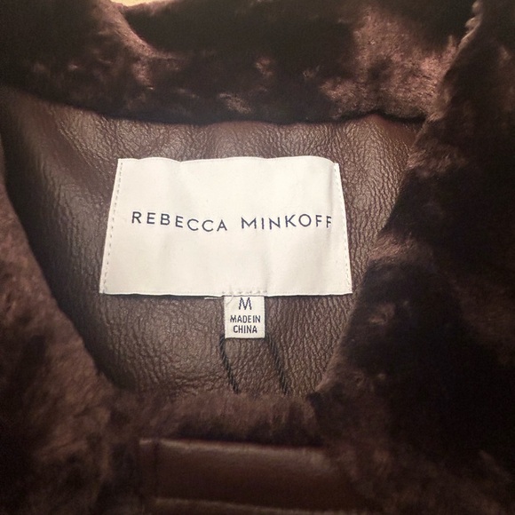 Rebecca Minkoff Women’s Shearling Lined Leather Coat - Picture 11 of 15